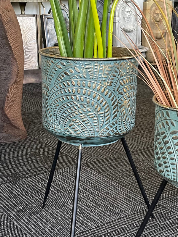 Metal Planters Pair Andalusian Design NEW Summer 2021