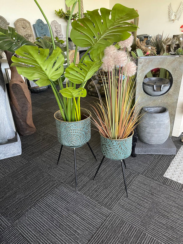 Metal Planters Pair Andalusian Design NEW Summer 2021