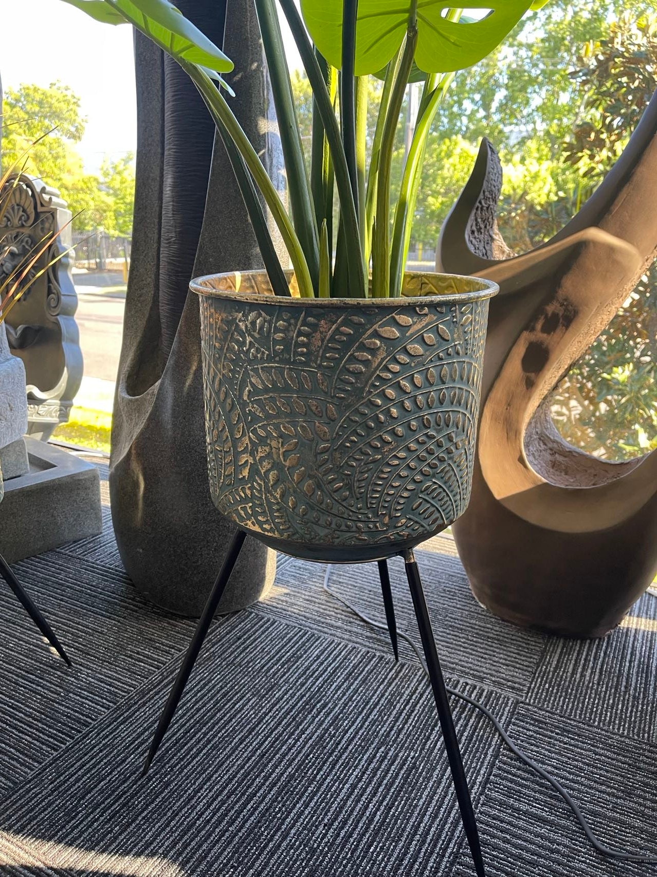 Metal Planters Pair Andalusian Design NEW Summer 2021