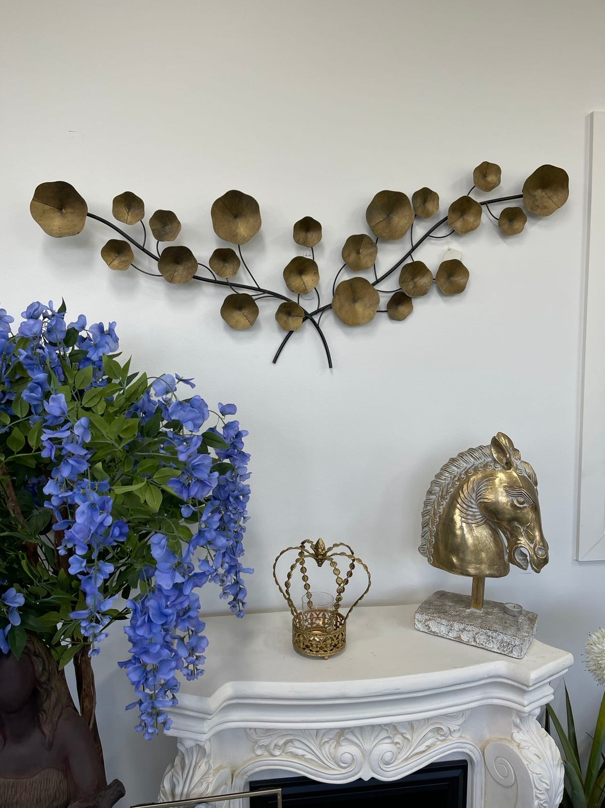 Naturalezza Golden Leaves Metal Wall Art