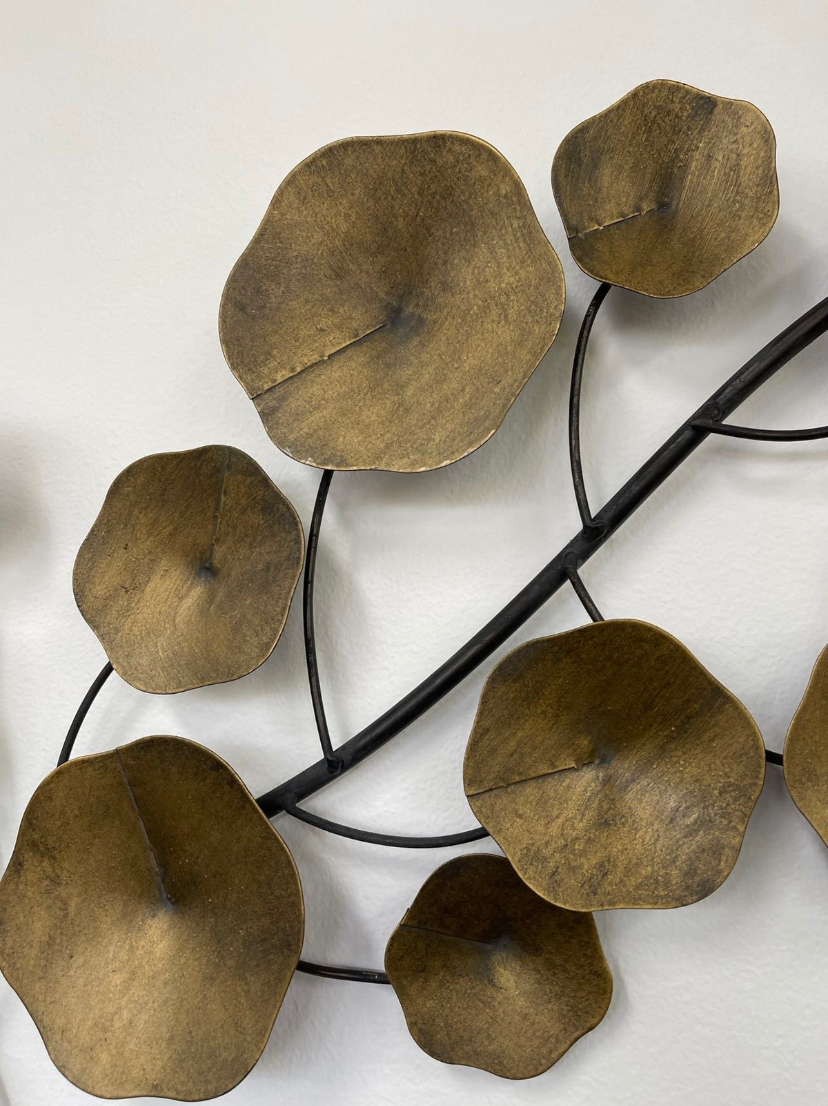 Naturalezza Golden Leaves Metal Wall Art