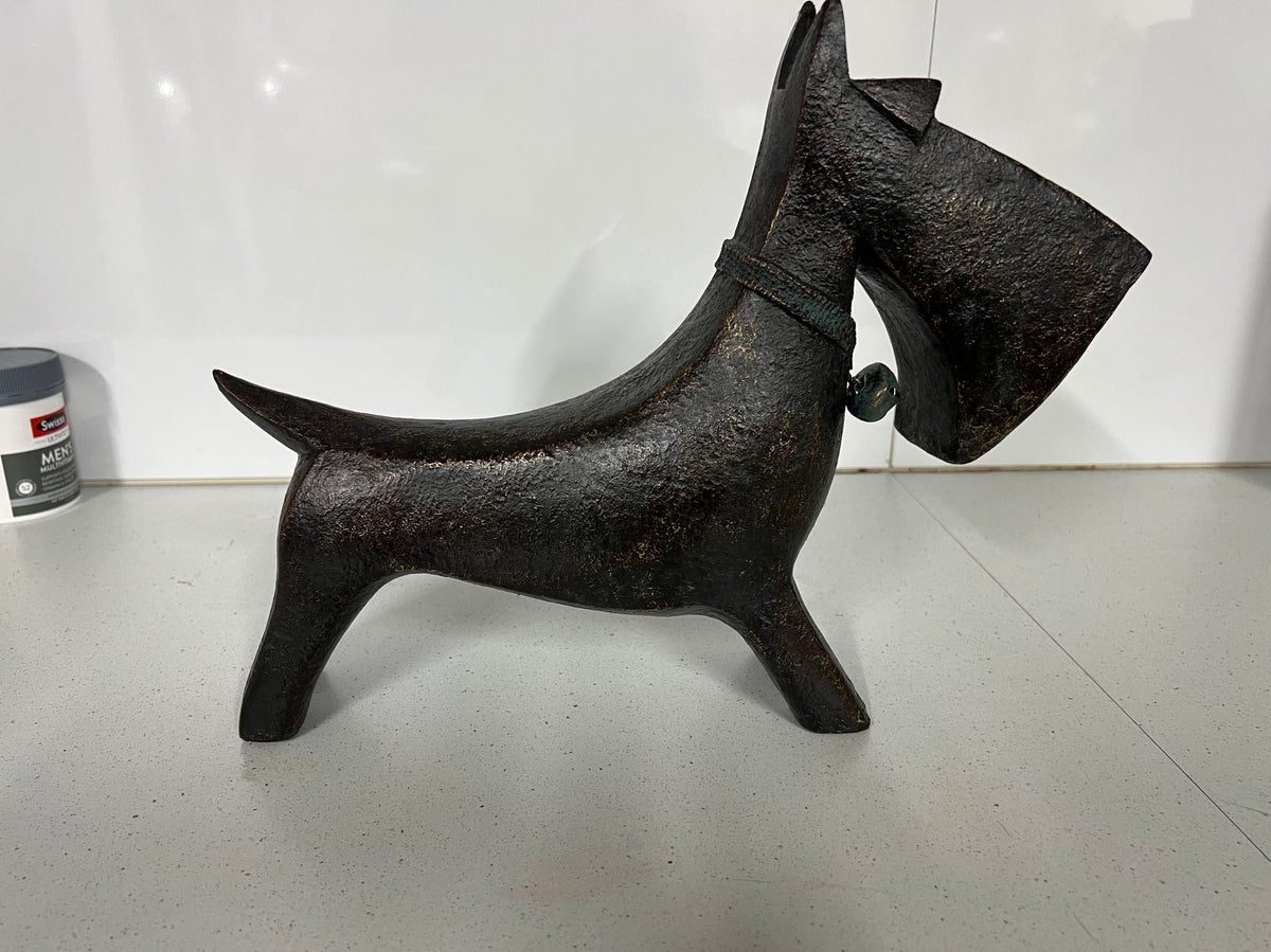 Mojo Abstract Dog Ornament in Copper Colour