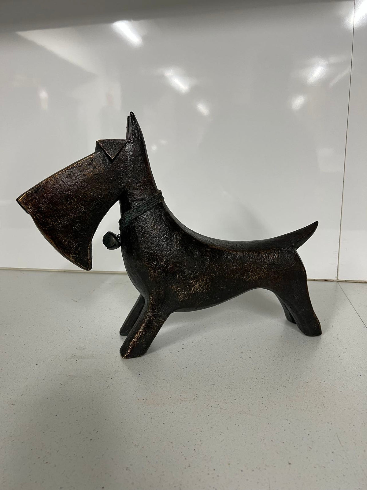 Mojo Abstract Dog Ornament in Copper Colour