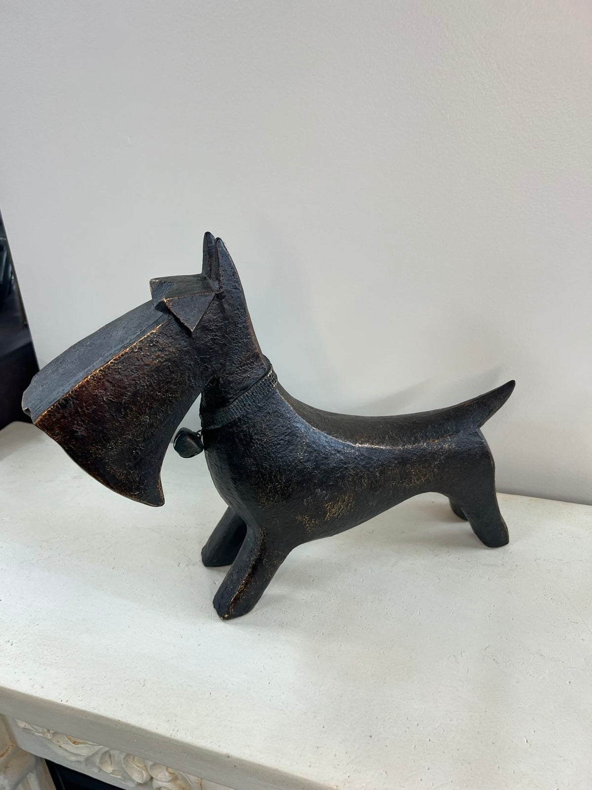 Mojo Abstract Dog Ornament in Copper Colour