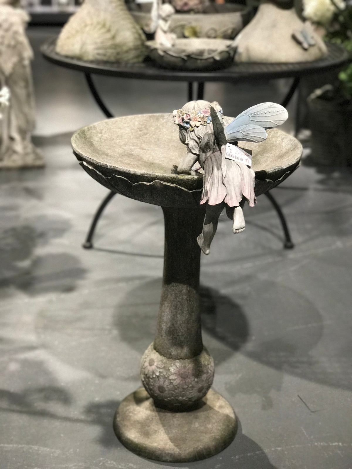 HADA Bird Bath Fairy with Butterfly