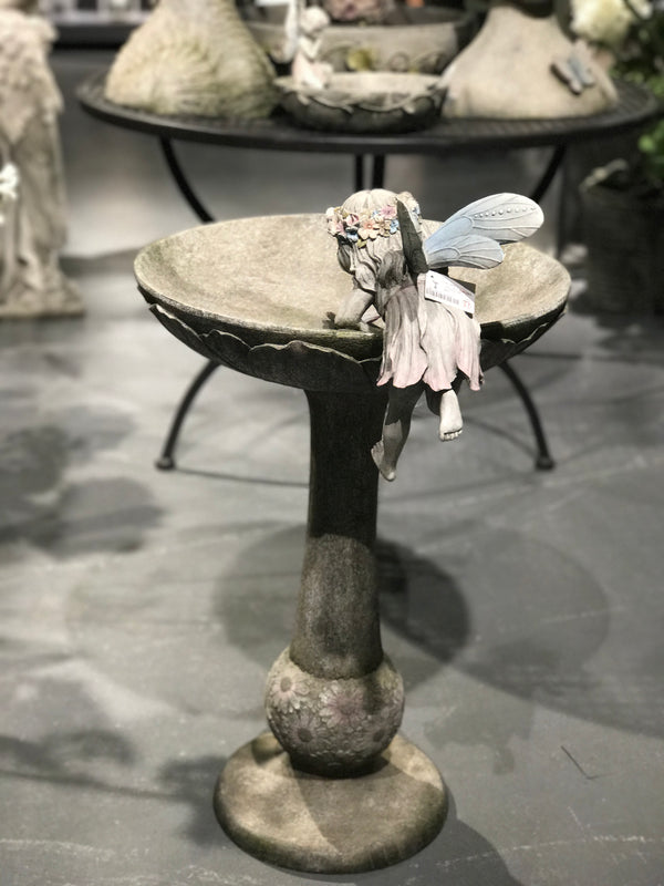 HADA Bird Bath Fairy with Butterfly