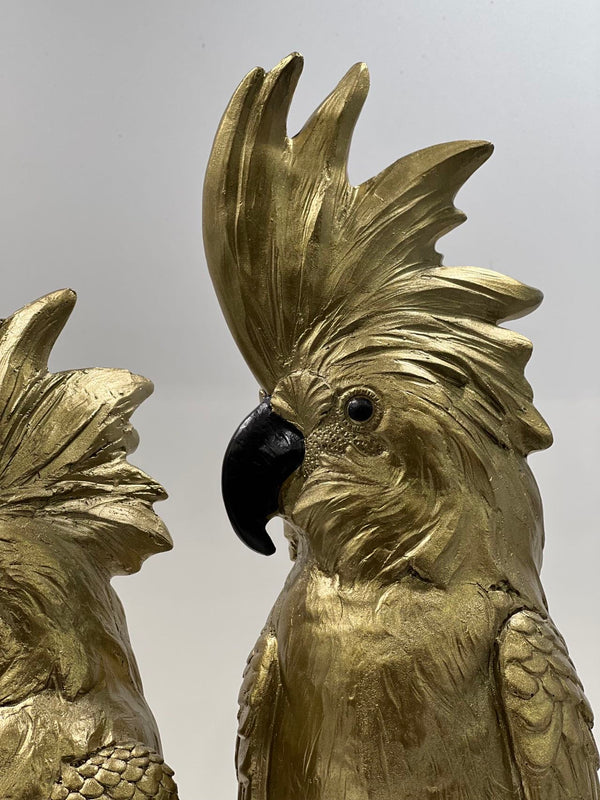 Gold Cockatoos Real Look Set 2 Goldies
