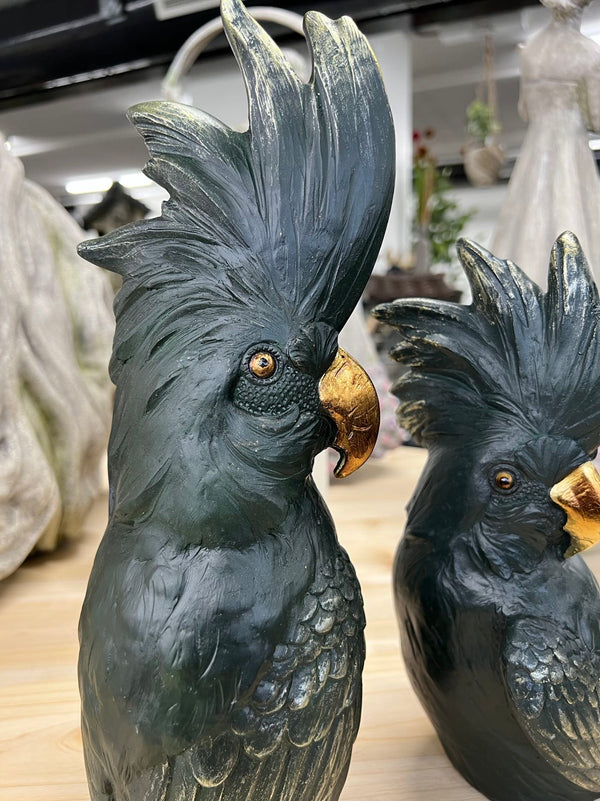 Dark Green with Copper Beaks Cockatoos Real Look Set 2