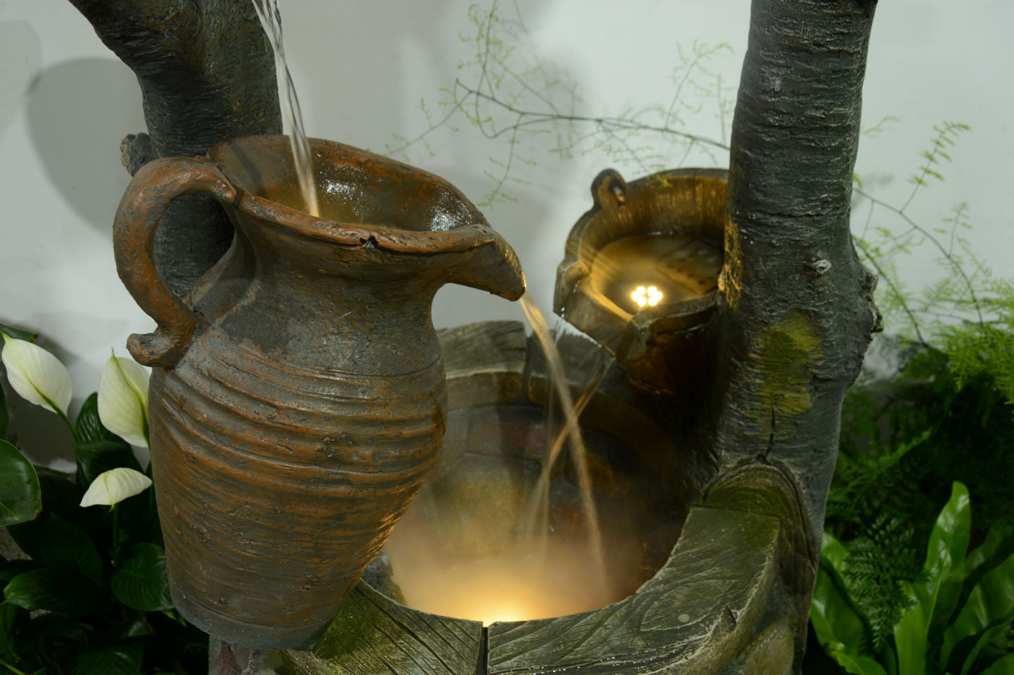 Terrazza Extra Large Wishing Well with Lights and Electric Pump Warranty