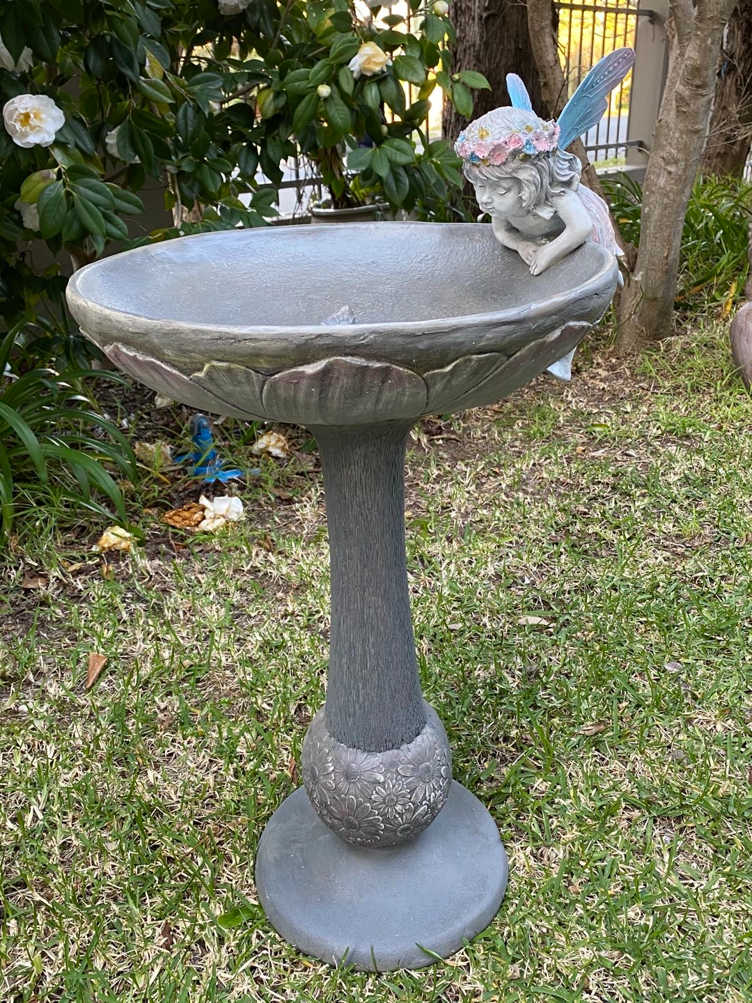 HADA Bird Bath Fairy with Butterfly
