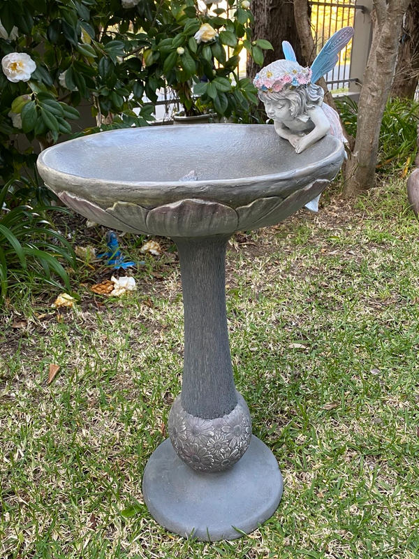 HADA Bird Bath Fairy with Butterfly