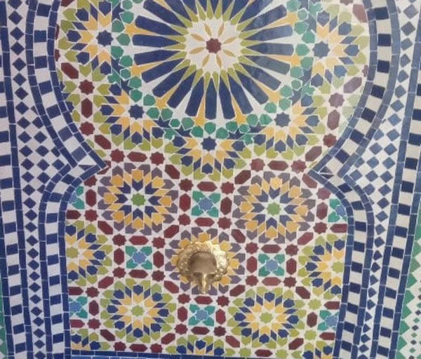Handcrafted Moroccan Mosaic Tile Water Fountain