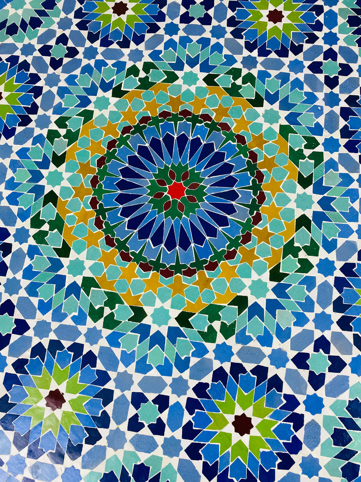 Moroccan Mosaic table round for outdoor and indoor 100% handcrafted mandala design Costume height