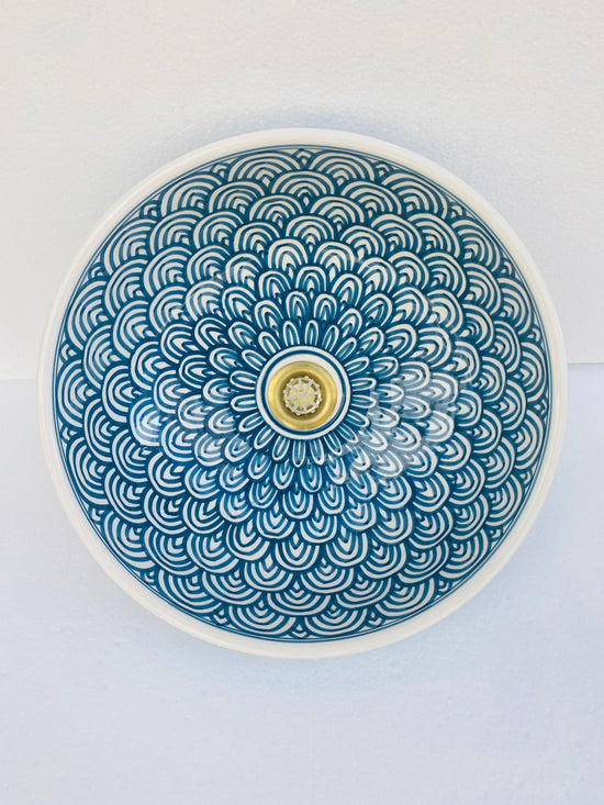 Bathroom vessel sink - washbasin made from ceramic 100% handmade modern - ceramic basin decor built with mid century modern Flair