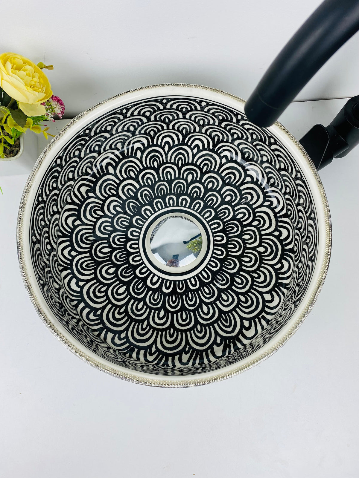 Brushed Solid bathroom Basin silver - modern sink with Mid-Century bathroom Flair - Artisanal Farmhouse Basin