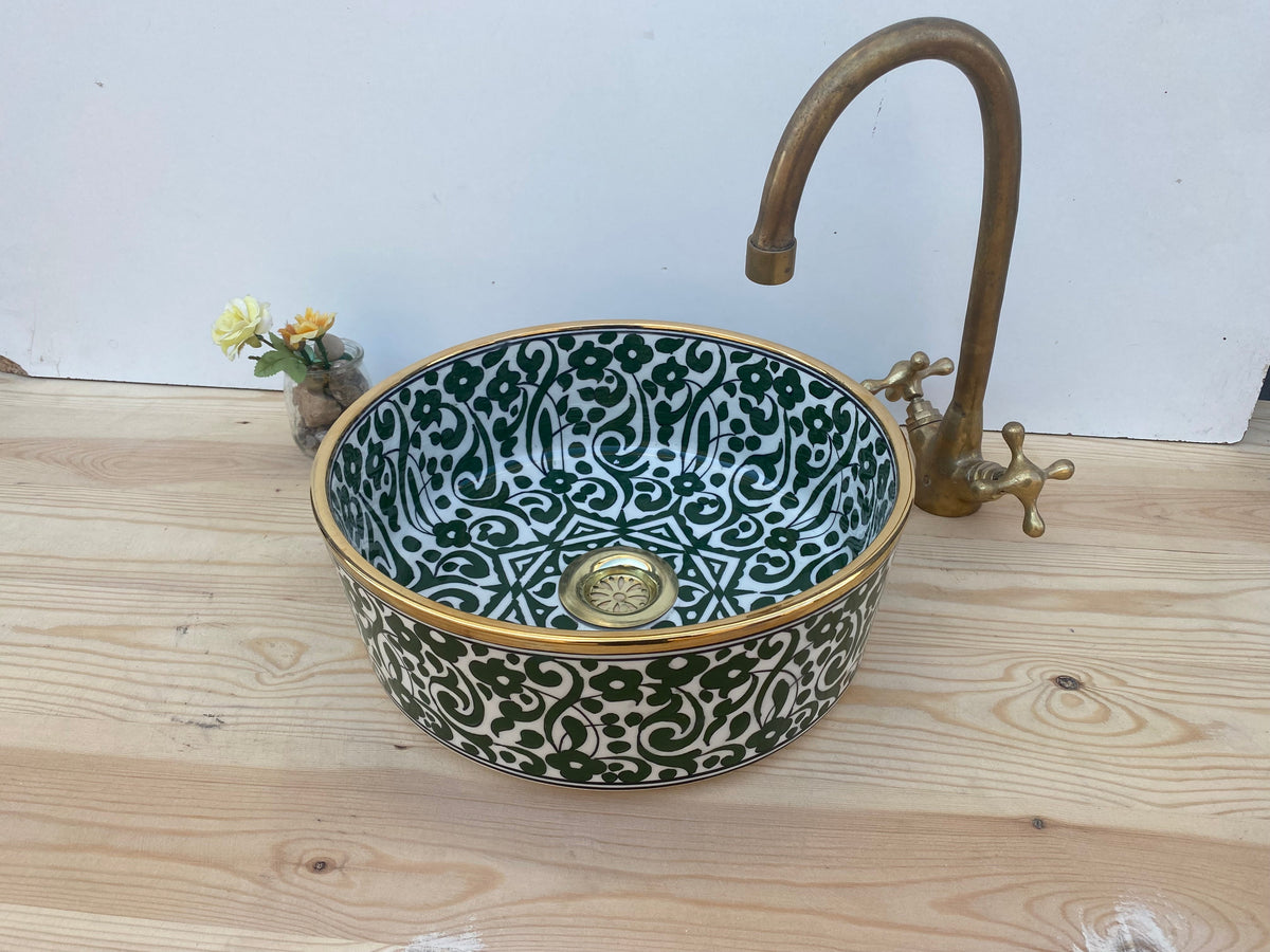 Bathroom vessel sink made