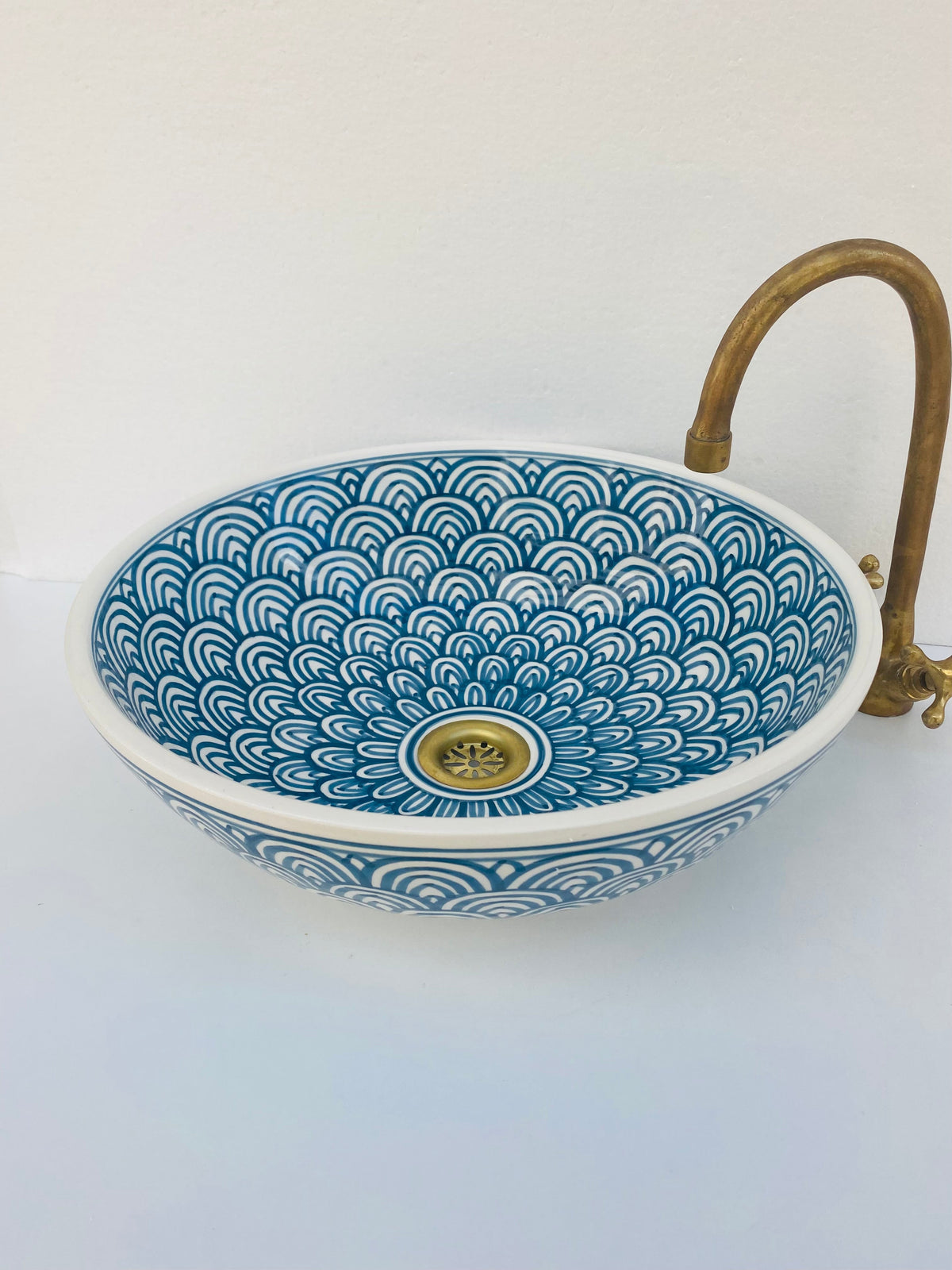 Bathroom vessel sink - washbasin made from ceramic 100% handmade modern - ceramic basin decor built with mid century modern Flair