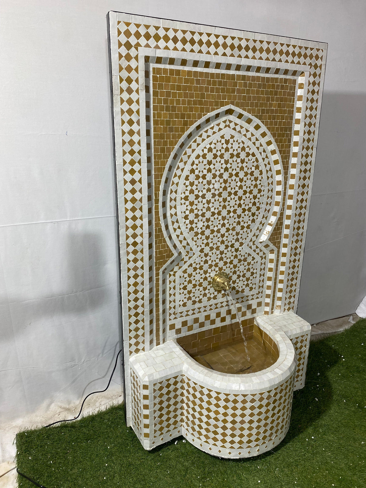 CUSTOMIZABLE mosaic Fountain 100% handcrafted for indoor and outdoor built with mid century mosaic styling.