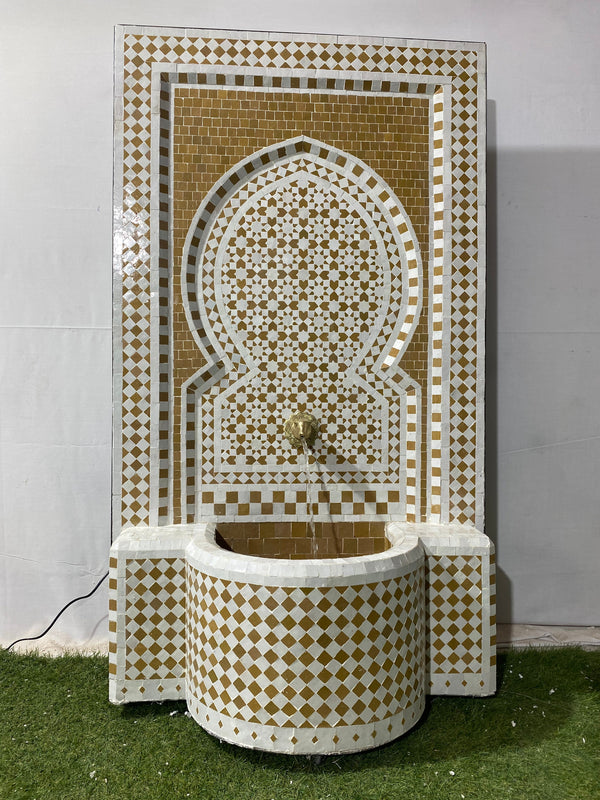 CUSTOMIZABLE mosaic Fountain 100% handcrafted for indoor and outdoor built with mid century mosaic styling.