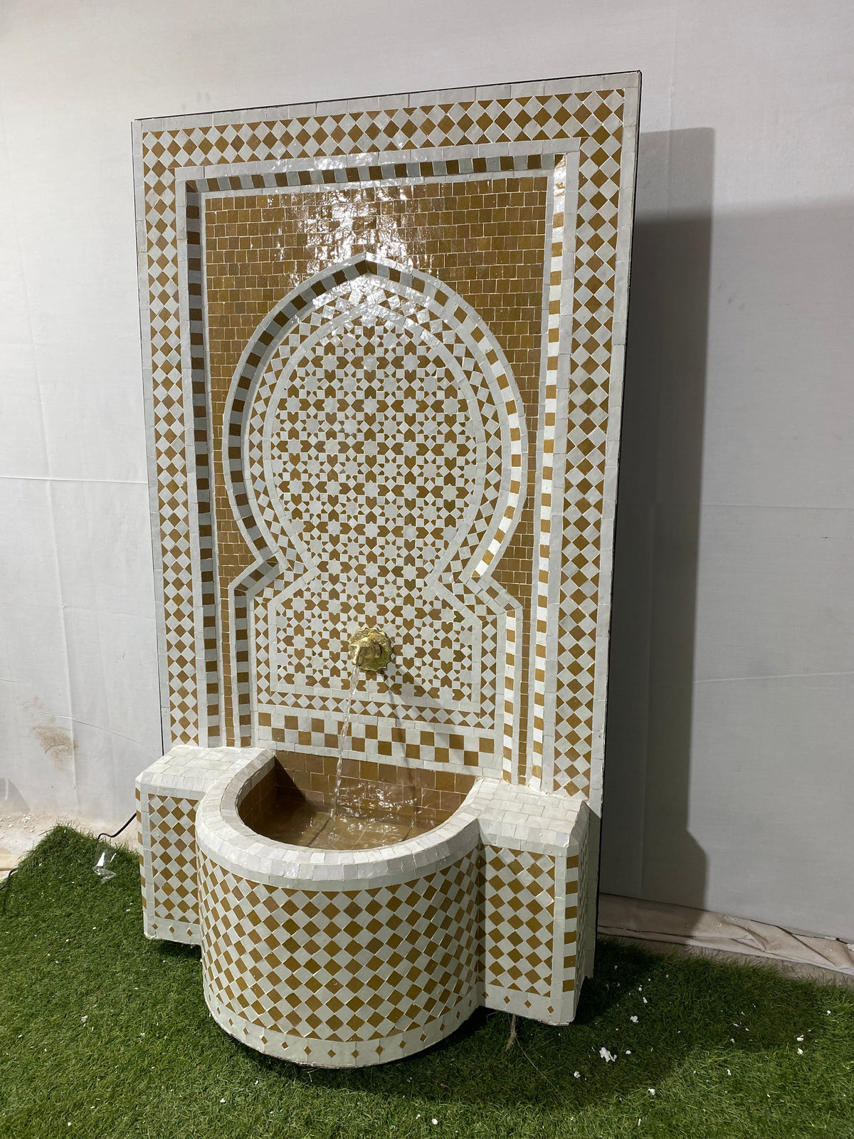 CUSTOMIZABLE mosaic Fountain 100% handcrafted for indoor and outdoor built with mid century mosaic styling.