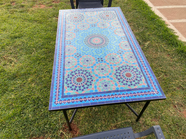 Large mosaic table 100% handmade for Outdoor/Indoor 56 X 32 in
