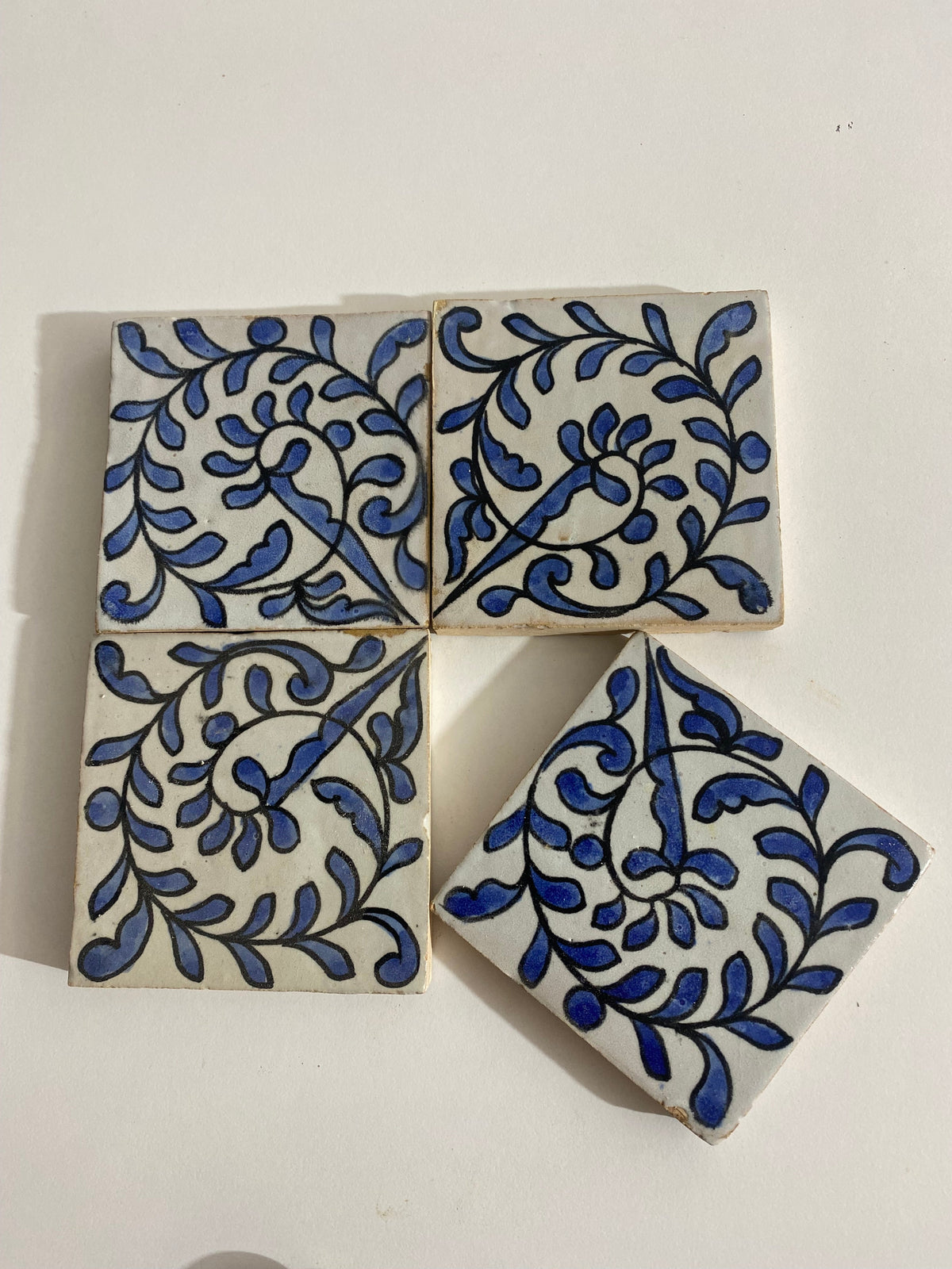 Kitchen Ceramic tiles Hand painted backsplash tiles 4"x4" 100% Handmade for Bathroom built with mid century modern styling pool, remodeling