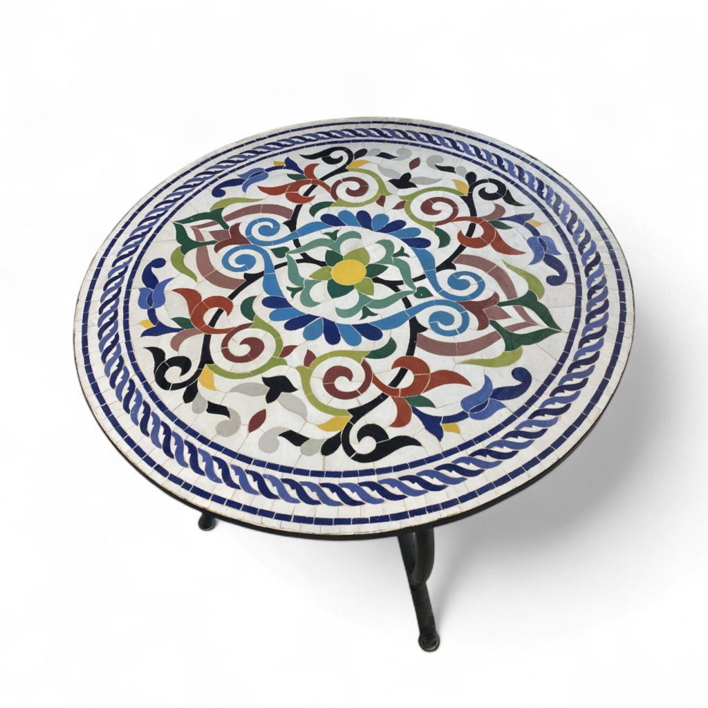 Handmade Moroccan Zellige Mosaic Table — MT0203
