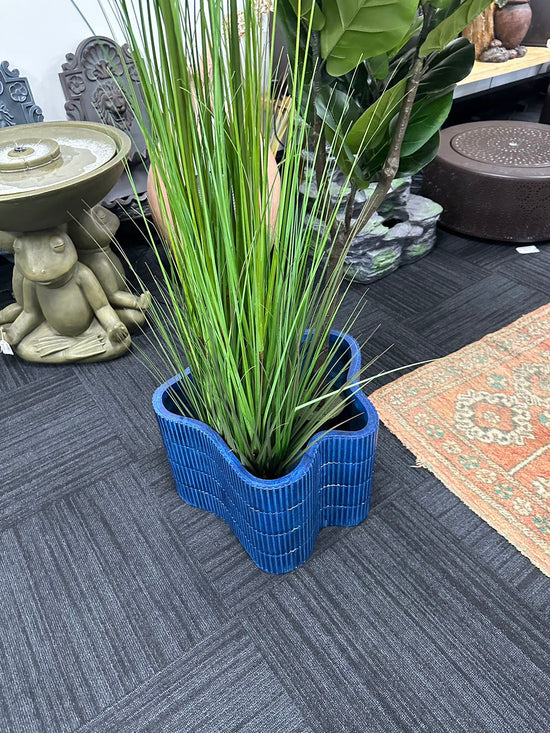 Azzuro Italian Blue Ceramic Look Design MGO Planter