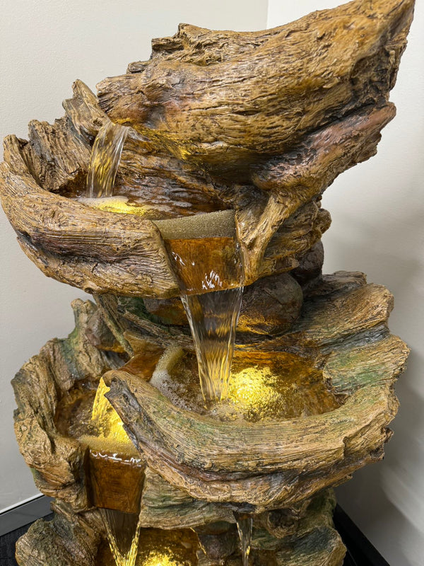Wichita Falls Large Cascading Fountain Tall with Soothing Lights and Great Water Sound
