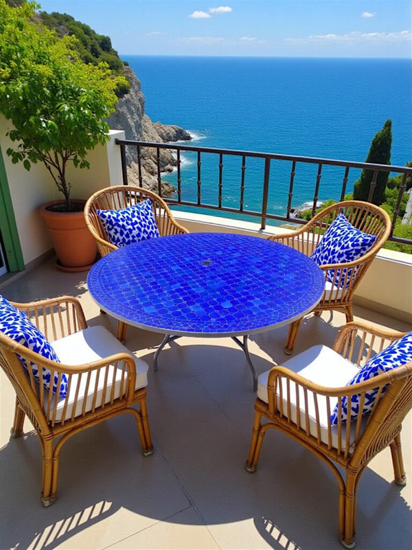 Handmade Moroccan Zellige Mosaic Table — MT0021
