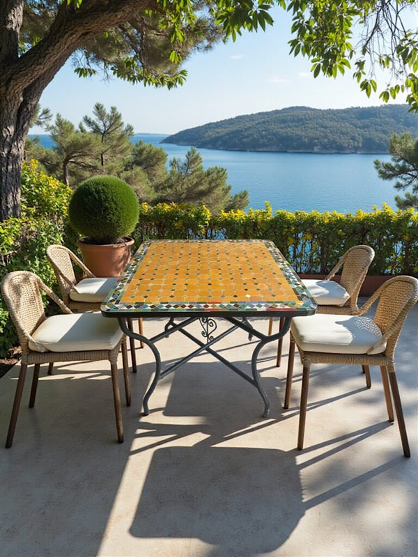 Handmade Moroccan Zellige Mosaic Table — MT0020