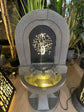 Posh Metal Outdoor & Indoor Water Feature with Lights and Electric Pump