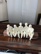 Trabajo Group Friends Sitting On Bench White Colour Clay Artisan Finish