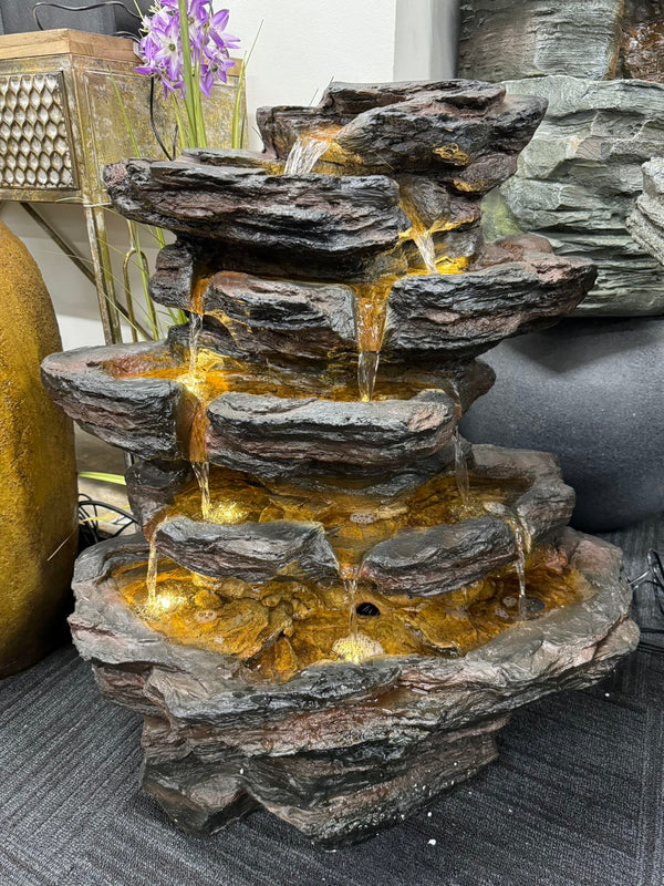 Ceniza Driftwood Fountain Volcanic Rocks Colour Beautiful Sound Water Feature