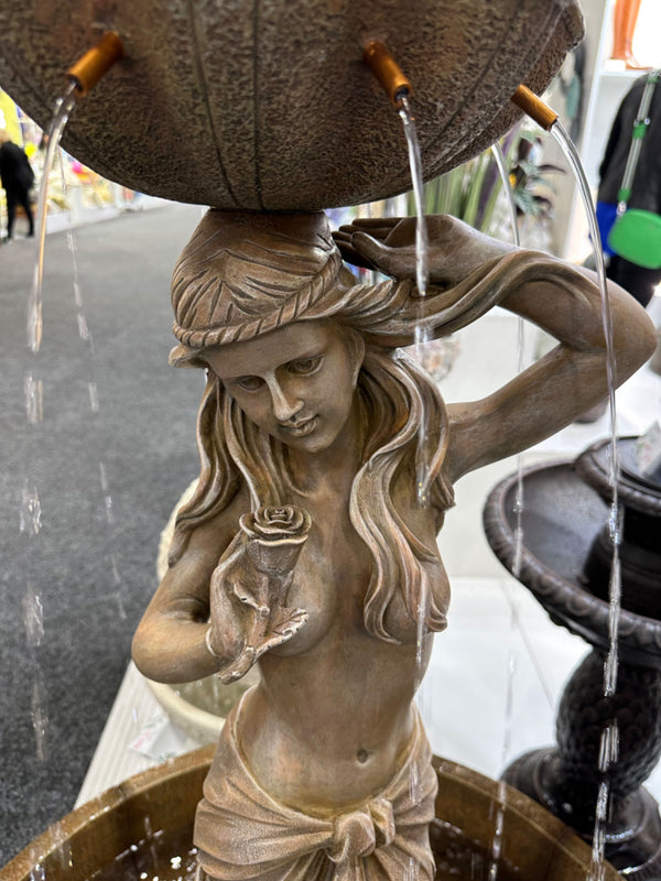 Villanueva Gorgeous Princess With Pond & Rain Pouring Fountain