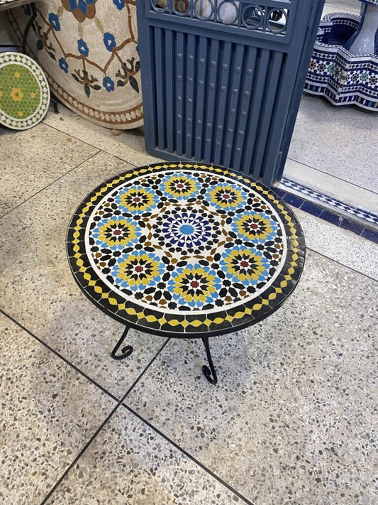 Handmade Moroccan Zellige Mosaic Table — MT0091