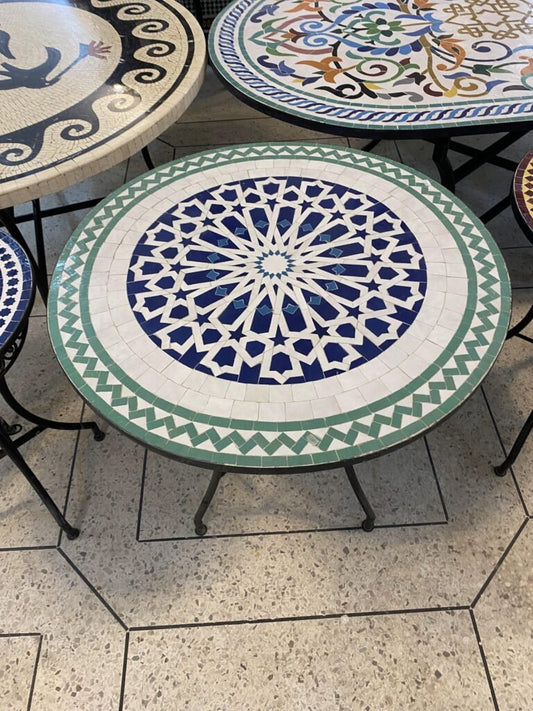 Handmade Moroccan Zellige Mosaic Table — MT0142