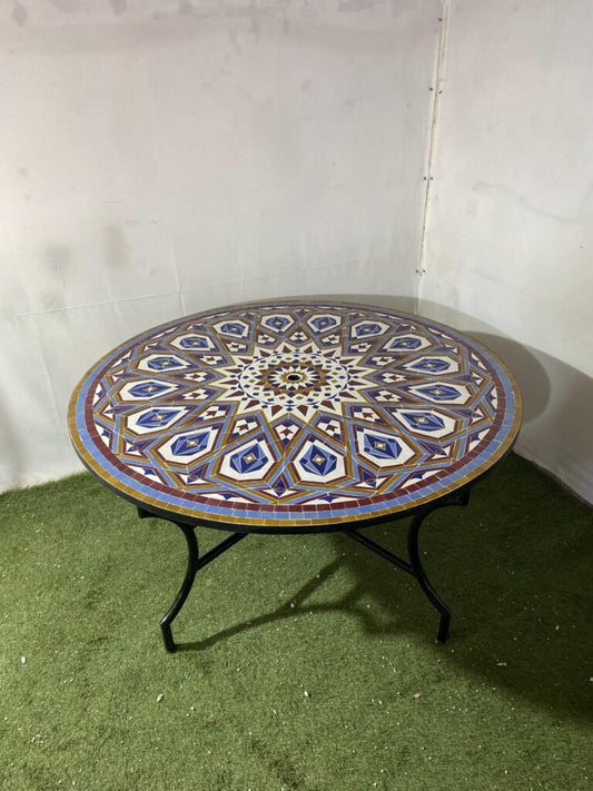 Handmade Moroccan Zellige Mosaic Table — MT0139