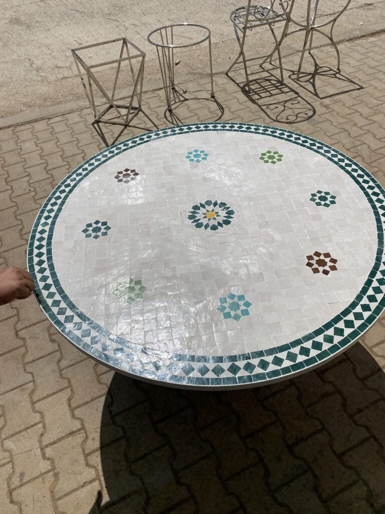 Handmade Moroccan Zellige Mosaic Table — MT0131