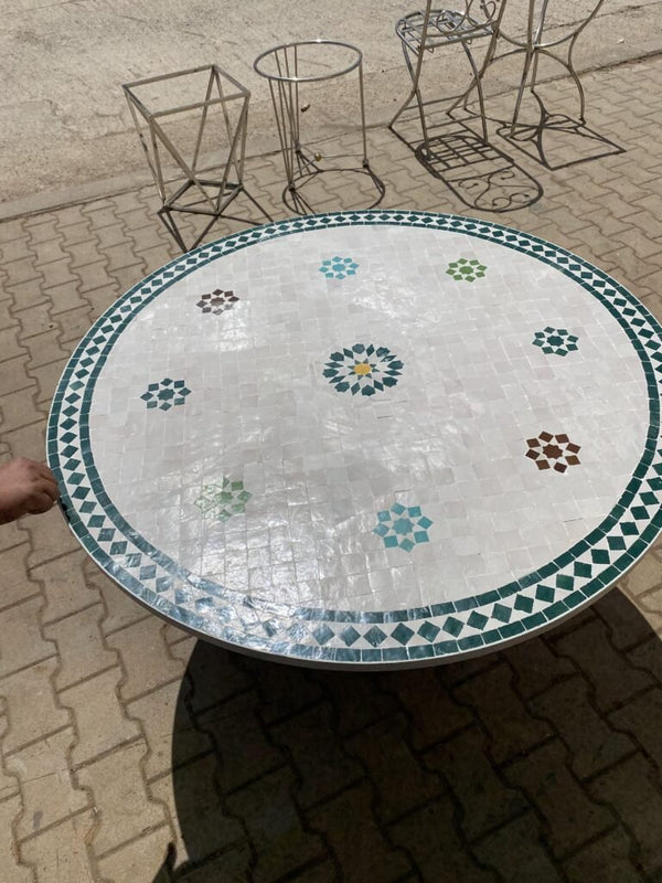 Handmade Moroccan Zellige Mosaic Table — MT0131