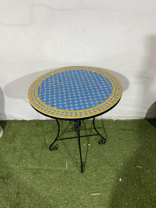 Handmade Moroccan Zellige Mosaic Table — MT0135