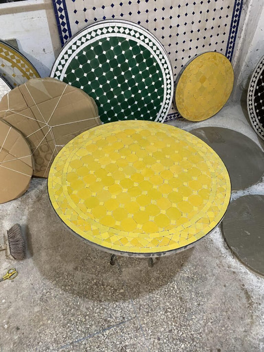 Handmade Moroccan Zellige Mosaic Table — MT0122