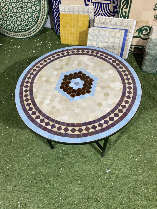Handmade Moroccan Zellige Mosaic Table — MT0124