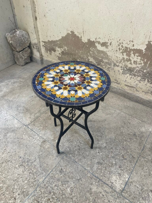 Handmade Moroccan Zellige Mosaic Table — MT0166