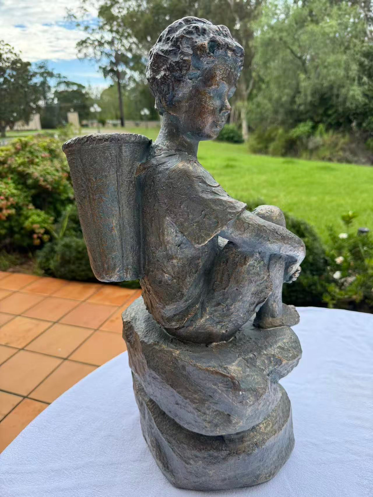 Chico delightful child statue Garden Decoration