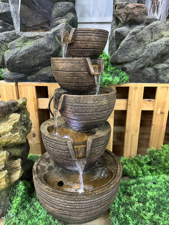 CITADINA Abstract Solar Fountain Multi Jug Water Feature