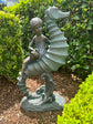 Girl on Seahorse Garden Décor Ornament MGO Outdoor Landscaping Statue