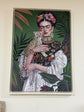 Frida with Leopard Printed Canvass Tapestry Texture Wall New Collection March 2025