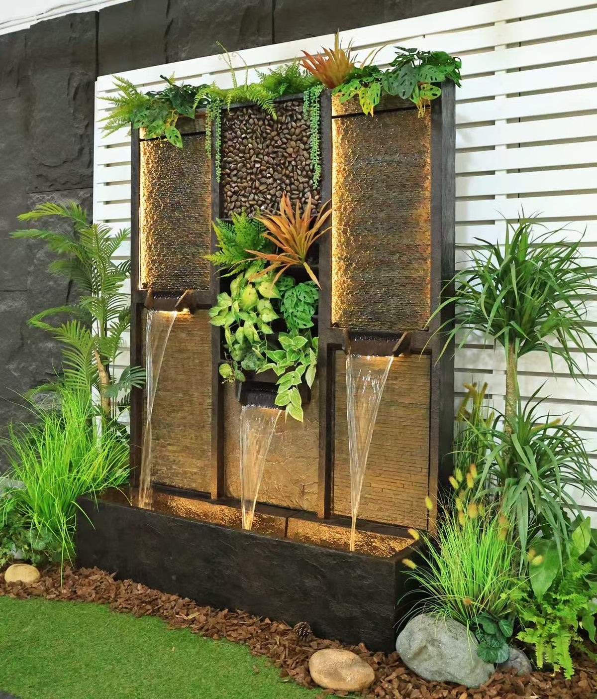 Eden Extra Large Natural Wall Water Feature with Plants 15 August 2026