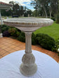 Pila Stylish White Birdbath Garden Decoration